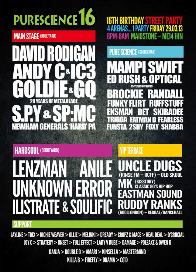 PURE SCIENCE 16 - 29/3/13 OUTDOOR STREET PARTY 
